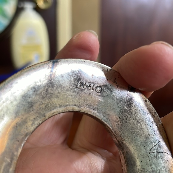 ornate silver, and braided leather rope belt - Picture 6 of 6